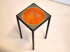  Gueridon Baby Side Table with Orange Dot Roger Capron Tile - 3029423
