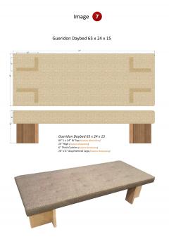  Gueridon Custom Made Gueridon Day Bed with Clients Own Fabric COM Choice of Wood Stain - 3362095