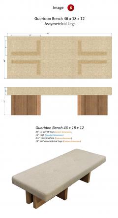  Gueridon Custom made Gueridon Bench COM Upholstery Choice of Wood Stain Made in USA  - 3362166