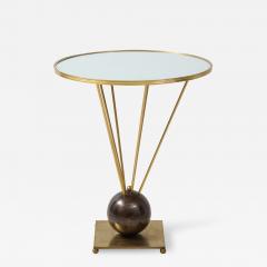  Gueridon Group Brass and mirror Gueridon table - 1737078