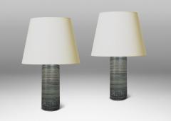  Guldkroken HJO Pair of Striae Glazed Table Lamps by Guldkroken HJO - 3707748