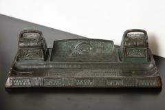  Gustav Gurschner Double Bronze Inkwell Pentray by Gustav Gurschner made in Austria - 463479