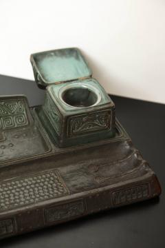  Gustav Gurschner Double Bronze Inkwell Pentray by Gustav Gurschner made in Austria - 463483
