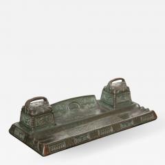  Gustav Gurschner Double Bronze Inkwell Pentray by Gustav Gurschner made in Austria - 464041
