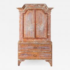  Gustavian Style Gustavian 1760s Swedish Sponge Painted Cupboard - 1180433