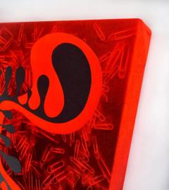  Gustavo Oviedo Mixed Media Abstract Painting by Miami Artist Gustavo Oviedo Titled Spinal 2021 - 3609218