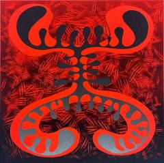  Gustavo Oviedo Mixed Media Abstract Painting by Miami Artist Gustavo Oviedo Titled Spinal 2021 - 3609219