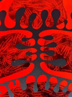  Gustavo Oviedo Mixed Media Abstract Painting by Miami Artist Gustavo Oviedo Titled Spinal 2021 - 3609223