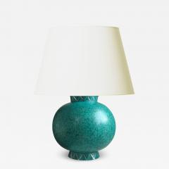  Gustavsberg Art Deco Argenta Table Lamp With Zig Zag Inlays by Wilhelm K ge - 3409384