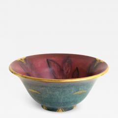  Gustavsberg JOSEF EKBERG GREEN AND RED BOWL GUSTAVSBERG SWEDEN 1927 - 2819312