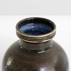  Gustavsberg Studio BRITT LOUISE SUNDELL SPHERICAL CHAMOTTE VASE GUSTAVSBERG SWEDEN - 2813756