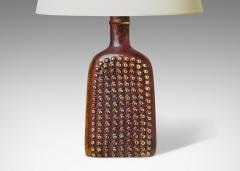  Gustavsberg Studio Bottle Form Table Lamp in Oxblood Glaze by Stig Lindberg - 3708430