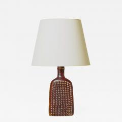  Gustavsberg Studio Bottle Form Table Lamp in Oxblood Glaze by Stig Lindberg - 3709315