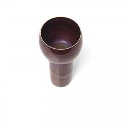  Gustavsberg Studio STIG LINDBERG UNIQUE GRAIL SHAPED OBJECT IN PURPLE GLAZE GUSTAVSBERG SWEDEN - 3447348