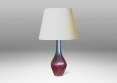  Gustavsberg Studio Tall Art Deco Table Lamp in Luster Jewel Tones by Josef Ekberg - 3702680