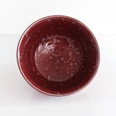  Gustavsberg Studio WILHELM KAGE RED GLAZED ARGENTA BOWL GUSTAVSBEG SWEDEN CIRCA 1940 - 3447467