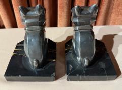  H Moreau Pair of Art Deco French Bulldog Bookends by H Moreau France 1930s - 4251148
