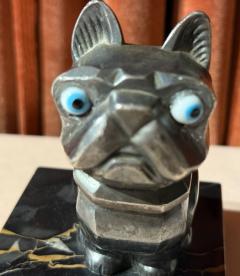  H Moreau Pair of Art Deco French Bulldog Bookends by H Moreau France 1930s - 4251150
