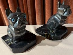  H Moreau Pair of Art Deco French Bulldog Bookends by H Moreau France 1930s - 4251153
