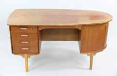  H P Hansen H P Hansen Bullet Teak Executive Desk - 4648804