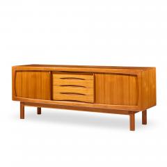  H P Hansen HP Hansen Mid Century Danish Teak Sliding Door Credenza - 4527757