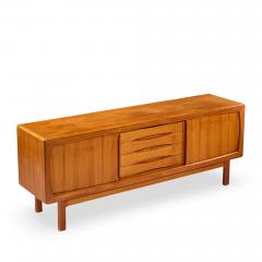  H P Hansen HP Hansen Mid Century Danish Teak Sliding Door Credenza - 4527765