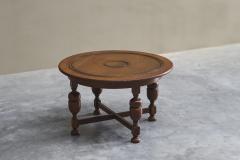  H Pander Zonen H Pander Zonen Round Coffee Table with Baluster Legs in Solid Oak Netherlands - 4467824