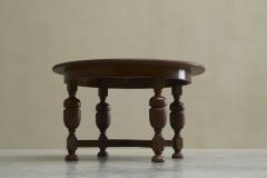  H Pander Zonen H Pander Zonen Round Coffee Table with Baluster Legs in Solid Oak Netherlands - 4467917