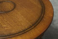  H Pander Zonen H Pander Zonen Round Coffee Table with Baluster Legs in Solid Oak Netherlands - 4467919