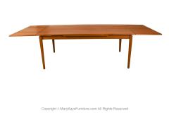  H Sigh and Sons Mobelfabrik Teak Danish Large Rectangular Draw Leaf Expandable Dining Table - 3378491