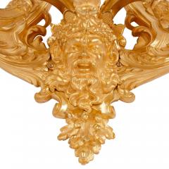  H Vian Two large French ormolu three branch wall sconces by H Vian - 2470730