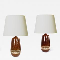  H gan s Keramik Pair of Table lamps by Yngve Blixt for H gan s - 4573952