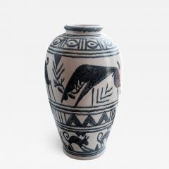  H gan s Moumental Vase with Nordic Geometric Style Design by Hoganas - 1750087