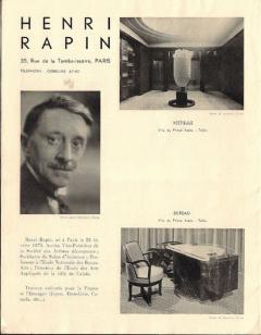  HENRI RAPIN Henri Rapin single armchair with sculpted arms - 3692571
