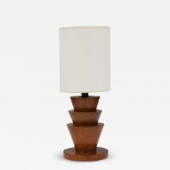  HEW Collection Step Base Oak Wood Table Lamp - 2784538