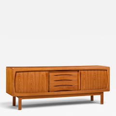  HP Hansen HP Hansen Mid Century Danish Teak Sliding Door Credenza - 4717525
