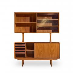  HP Hansen HP Hansen Style Mid Century Danish Teak Credenza and Hutch - 4495831