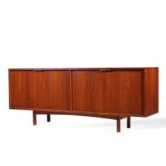  HP Hansen HP Hansen Style Mid Century Danish Teak and Brass Credenza - 4456091
