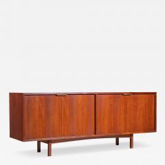  HP Hansen HP Hansen Style Mid Century Danish Teak and Brass Credenza - 4456827