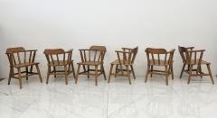  Habitant 1940s Habitant Bay City MI Knotty Pine Captain s Chairs Set of 6 - 4710687