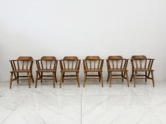  Habitant 1940s Habitant Bay City MI Knotty Pine Captain s Chairs Set of 6 - 4710743