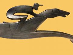  Hagenauer Hagenauer Art Deco Horse and Jockey Sculpture Signed Vienna - 4814829