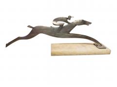  Hagenauer Hagenauer Art Deco Horse and Jockey Sculpture Signed Vienna - 4817550