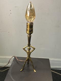  Hagenauer SIGNED GERMAN ART DECO REVOLUTIONARY ERA MAN BRASS LAMP - 3752705