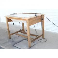  Hamilton Co Calcutta Vintage Lighted Drafting Table - 3532513