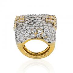  Hammerman Brothers HAMMERMAN BROTHERS PLATINUM 18K YELLOW GOLD 10 CARAT DIAMOND MENS RING - 1828830