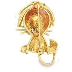  Hammerman Brothers Hammerman Brothers Whimsical Lion Brooch 18kt - 4648739
