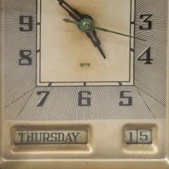 Hammond Art Deco Skyscraper Style Hammond Bakelite Electric Clock w Day Date Function - 4744908
