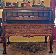  Hampton Sons 19th Century Hampton Sons Chinese Chippendale Cylinder Desk - 1699577