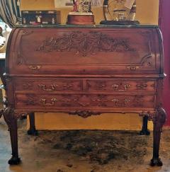  Hampton Sons 19th Century Hampton Sons Chinese Chippendale Cylinder Desk - 1699578